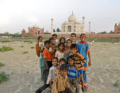 Tádž Mahal zozadu. India.